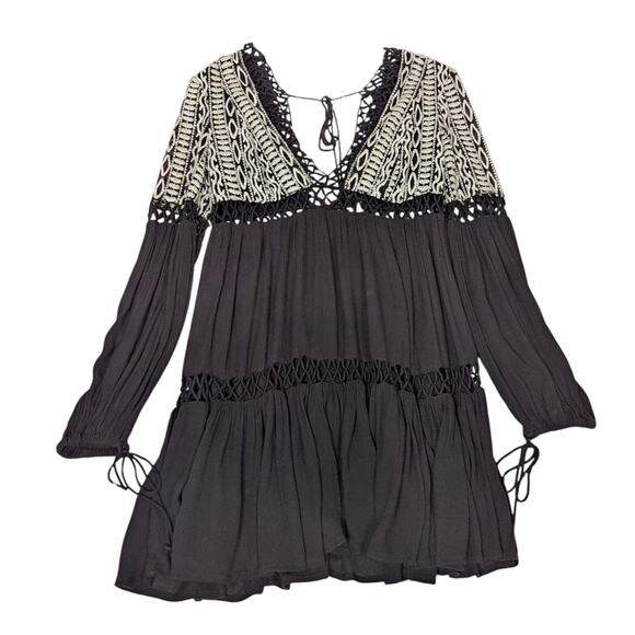 Free People Black and White Mini Dress - Picture 5 of 16